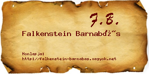 Falkenstein Barnabás névjegykártya